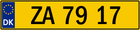 Trailer License Plate